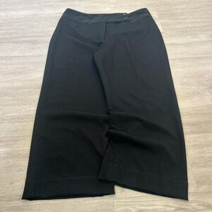 Grunge Baggy Wide Leg Pleated Black Dress Pants 32x25 Y2K 2000s